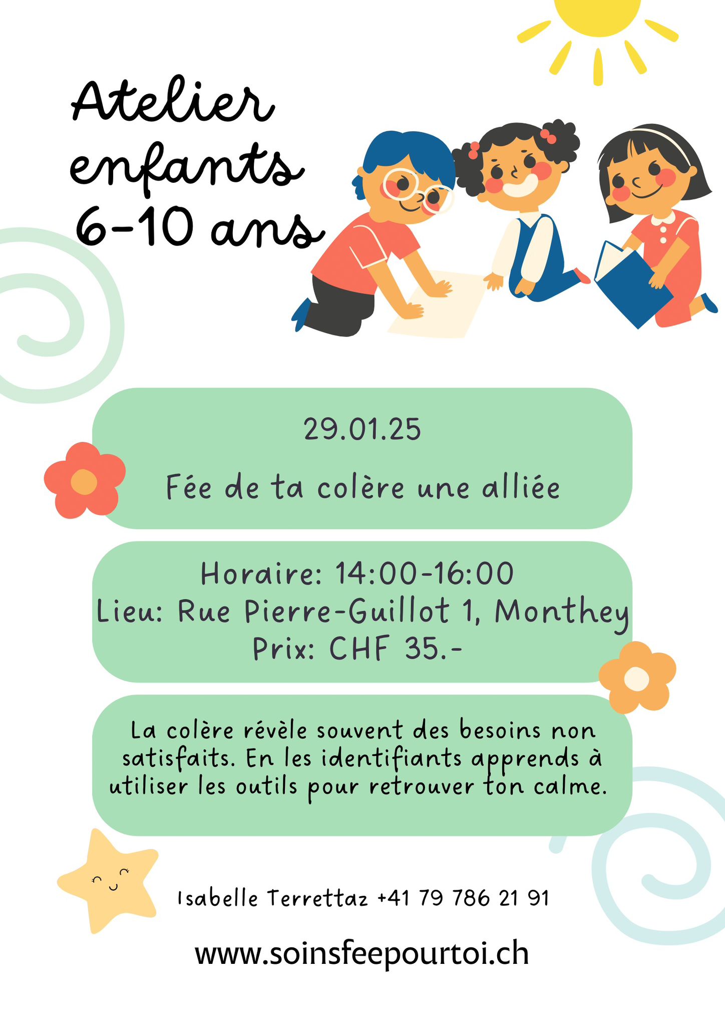 Ateliers enfants – Fée de ta colère une alliée